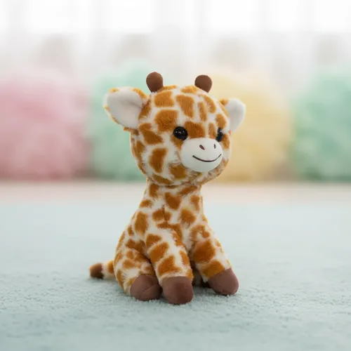 Peluche Jirafa Peluda Suave Y Tierna Para Niños Niñas Kawaii Amarillo — foto 2