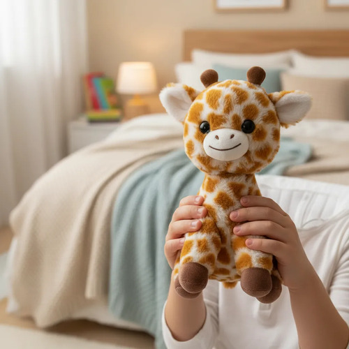Peluche Jirafa Peluda Suave Y Tierna Para Niños Niñas Kawaii Amarillo — foto 3