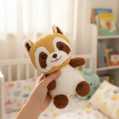 Peluche Mapache Tierno Suave Juguete Para Niños Kawaii Blanco — foto 2