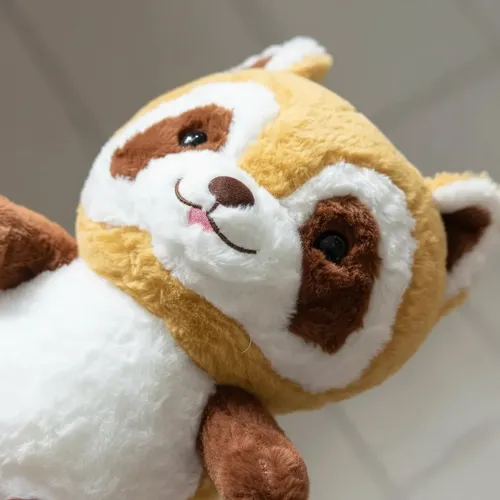 Peluche Mapache Tierno Suave Juguete Para Niños Kawaii Blanco — foto 3