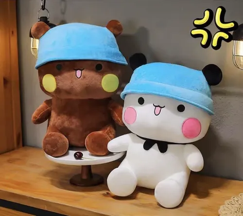Peluche Oso Bubu Y Dudu Sentado 30 Cm Animales Kawaii Blanco