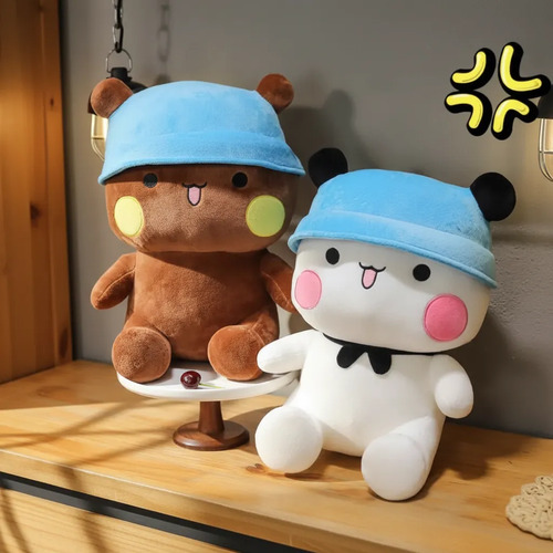 Peluche Oso Bubu Y Dudu Sentado 30 Cm Animales Kawaii Blanco — foto 3