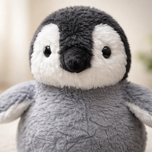 Peluche Pingüino Bebé Gris Suave Juguete Animalito Kawaii Gris Oscuro — foto 3