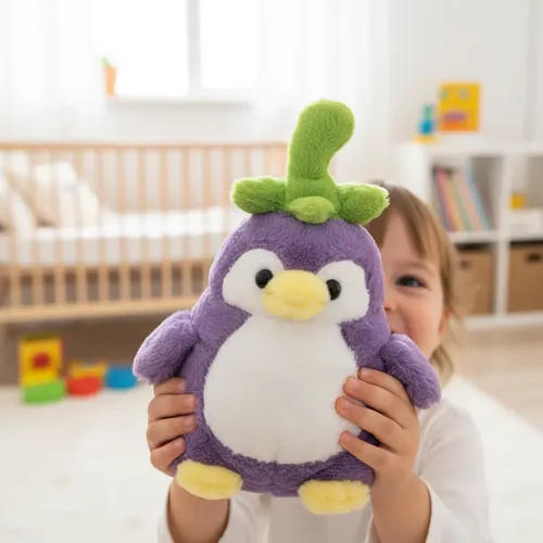 Peluche Pingüino Con Hoja Verde Kawaii Nuevo Lindo Tierno Varios