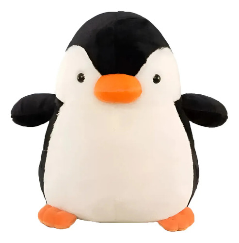Peluche Pingüino Kawaii Felpa Suave 25 Cm Grande Blanco