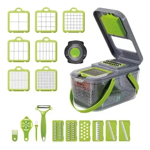 Picador Cortador De Verduras Frutas Rallador Multifuncional