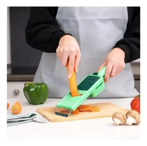 Picador Cortador Rallador Verduras Cocina Hogar Verde — foto 4