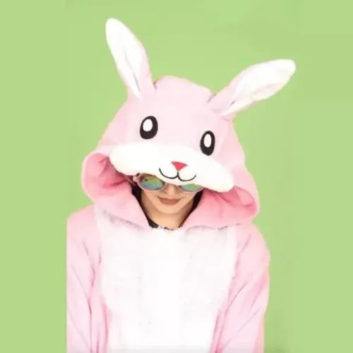 Pijama Disfraz Polar Para Adultos Diseño De Conejo — foto 3