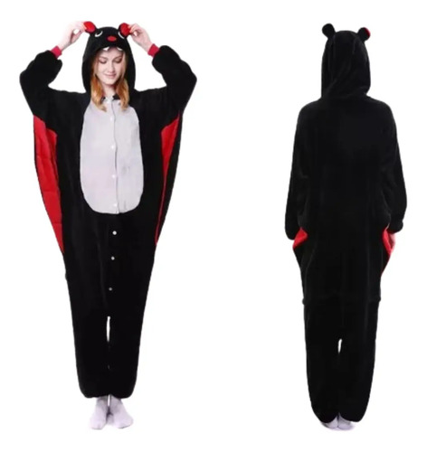 Pijama Disfraz Polar Para Adultos Diseño De Murcielago