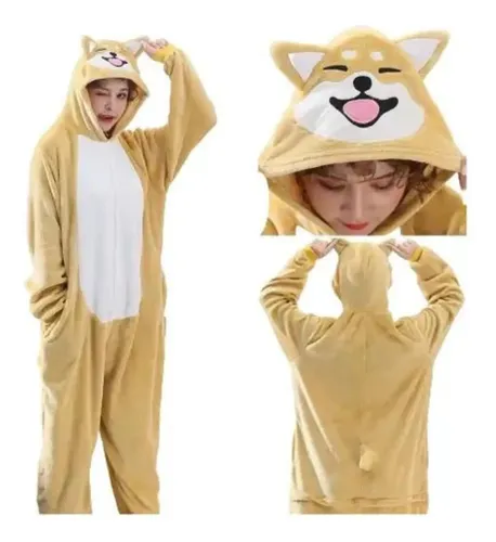 Pijama Disfraz Polar Para Adultos Diseño De Perrito Corgi — foto 2