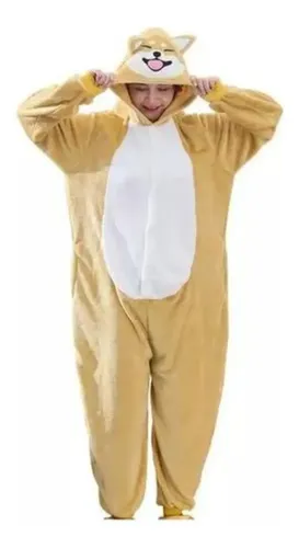 Pijama Disfraz Polar Para Adultos Diseño De Perrito Corgi — foto 3