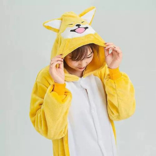 Pijama Disfraz Polar Para Adultos Diseño De Perrito Corgi — foto 5