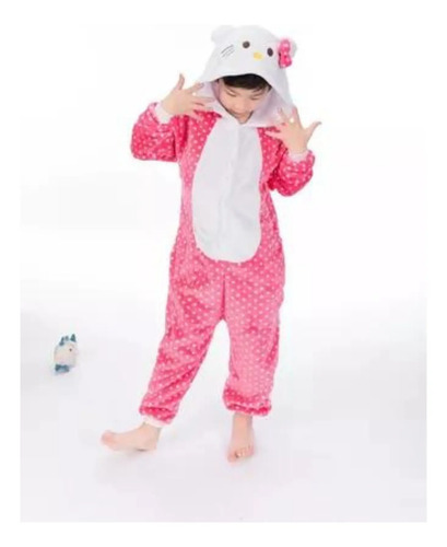 Pijama Disfraz Polar Para Niños Diseño De Gato Kitty — foto 4