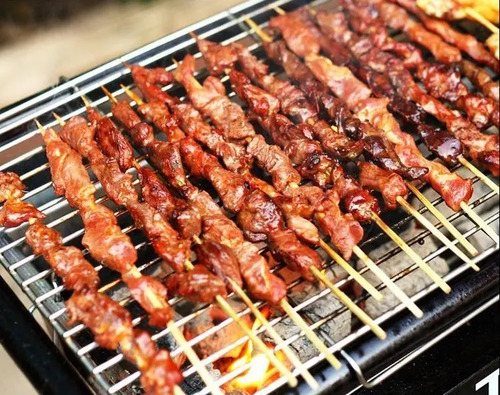 Pinchos Brochetas Madera 40 Cm Anticuchos Palos Bamboo Beige Liso — foto 4