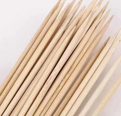 Pinchos Brochetas Madera 40 Cm Anticuchos Palos Bamboo Beige Liso — foto 2