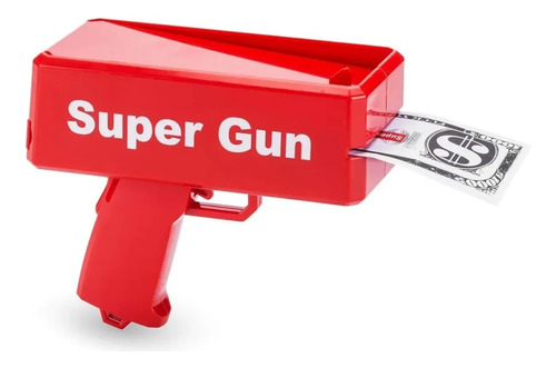 Pistola Lanza Billetes Cash Money Super Gun Rojo — foto 2