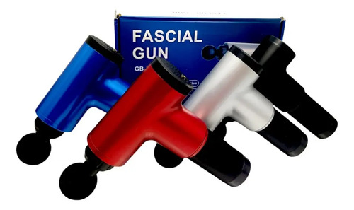Pistola Masajeadora Fascial Gun Kh-320 4 Accesorios Inalámbrica Plateado/negro — foto 7