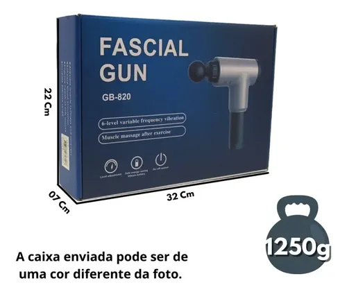 Pistola Masajeadora Fascial Gun Kh-320 4 Accesorios Inalámbrica Plateado/negro — foto 9