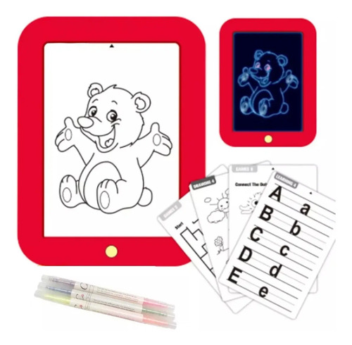 Pizarra Magica Led Magic Sketchpad Colores Plumones Niños — foto 10