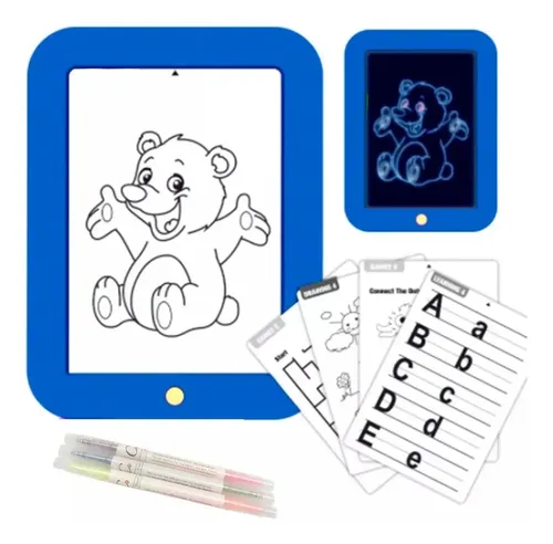 Pizarra Magica Led Magic Sketchpad Colores Plumones Niños — foto 3