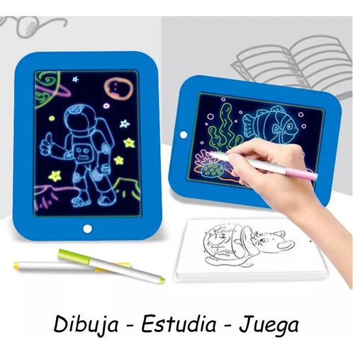 Pizarra Magica Led Magic Sketchpad Colores Plumones Niños — foto 4