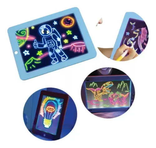 Pizarra Magica Led Magic Sketchpad Colores Plumones Niños — foto 6