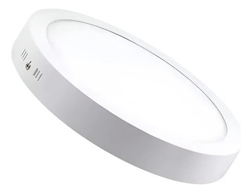 Plafon Techo Foco Sobrepuesto Panel Led Lampara Redondo 18w Blanco