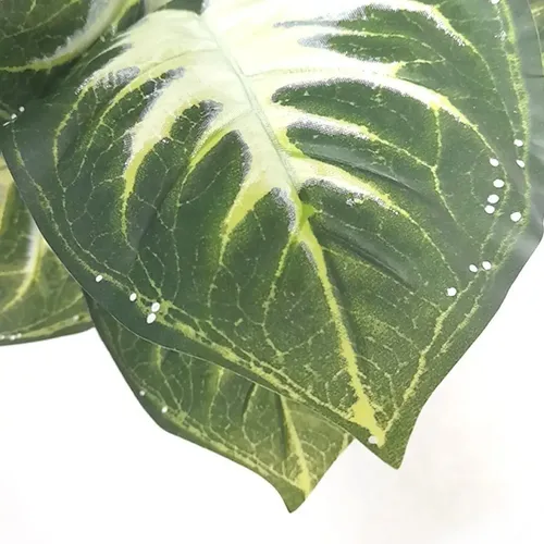 Planta Artificial Decorativa Caladium Verde-blanco De 50cm — foto 3