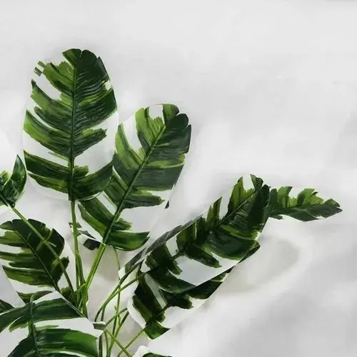 Planta Artificial Decorativa De Banano Variegado 80cm Verde — foto 2