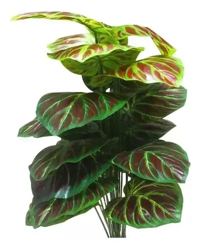 Planta Artificial Decorativa Hojas Deltoides Cafe De 100cm Verde