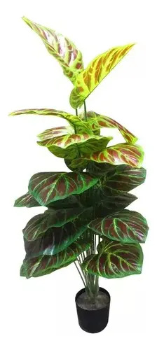 Planta Artificial Decorativa Hojas Deltoides Cafe De 100cm Verde — foto 2