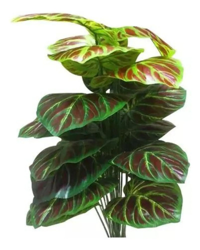 Planta Artificial Decorativa Hojas Deltoides De 120cm Verde — foto 2