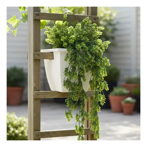Planta Colgante Artificial Trepadora Decoración Inter O Exte Verde Claro