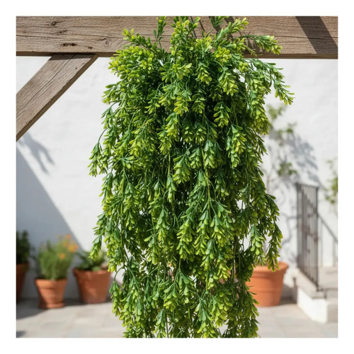 Planta Colgante Artificial Trepadora Decoración Inter O Exte Verde Claro — foto 3