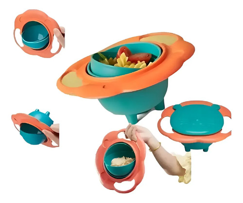 Plato Bowl Gira 360° Tazon Para Bebes Anti Derrames Varios