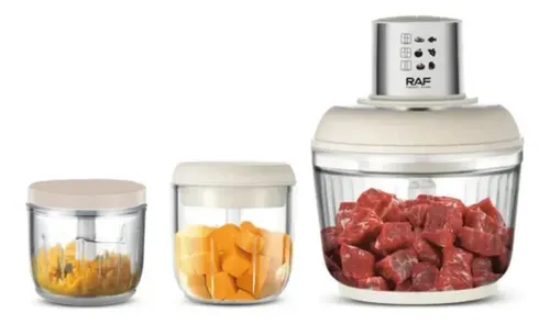 Procesador De Alimentos Eléctrico 300w 3 En 1 Raf R.7057 Plateado — foto 2