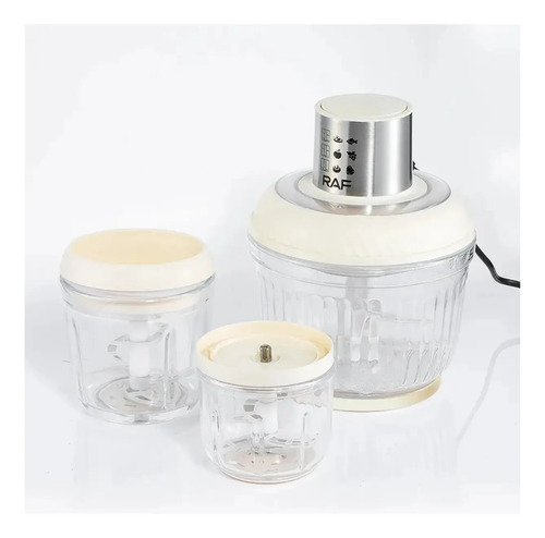 Procesador De Alimentos Eléctrico 300w 3 En 1 Raf R.7057 Plateado — foto 7