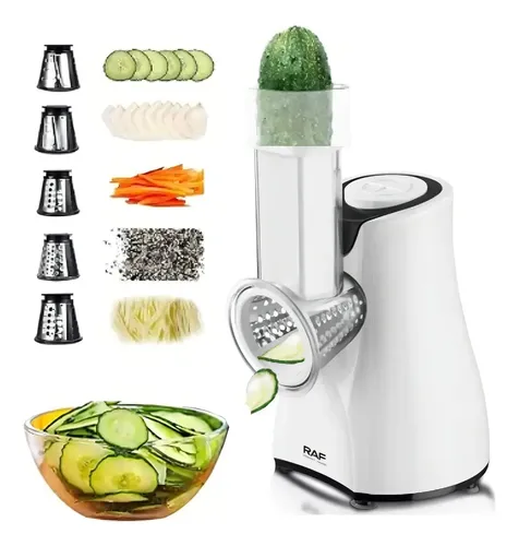 Procesador Rallador Eléctrico De Verduras Queso Raf R.3401 Color Blanco — foto 6