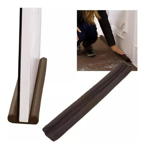 Protector Aislante De Frío Polvo Ruido Para Puertas Ventanas Marrón