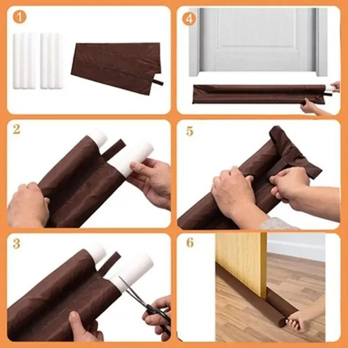 Protector Aislante De Frío Polvo Ruido Para Puertas Ventanas Marrón — foto 3
