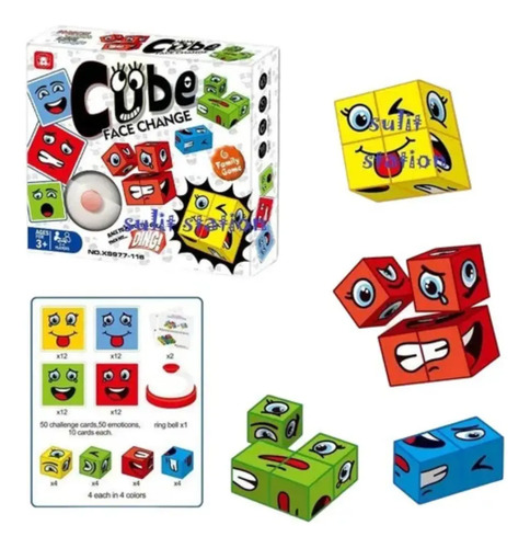 Puzzle De Expresiones Con Campana Juguete Familiar Niños