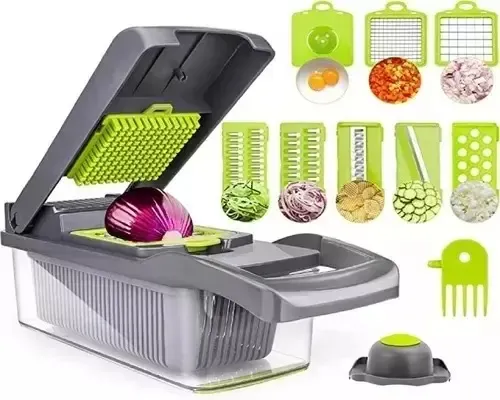 Rallador Picador Cortador Frutas Y Verduras Multiuso 14 En 1 — foto 2