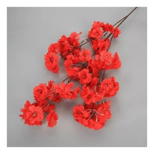 Ramo Flor De Cerezo Artificial Decoración Rojo — foto 2