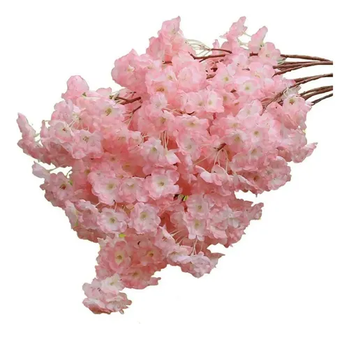 Ramo Flor De Cerezo Artificial Decoración Rosa