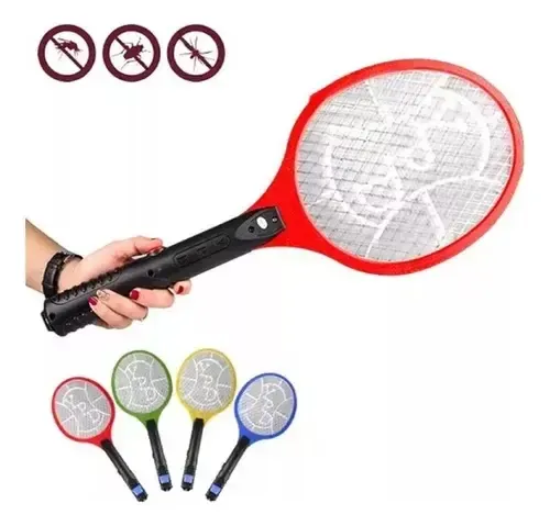 Raqueta Eléctrica Recargable Mata Moscas Mosquitos Varios — foto 4