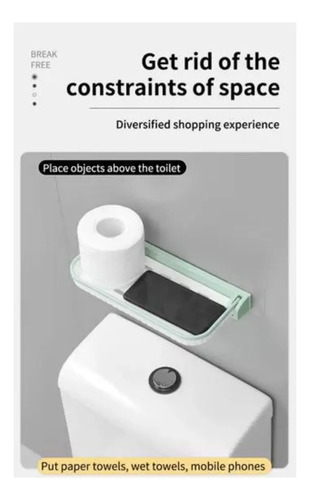 Repisa Estante De Baño Plegable De Pared Cocina Toallero Blanco — foto 4