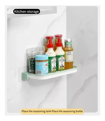 Repisa Estante De Baño Plegable De Pared Cocina Toallero Blanco — foto 6