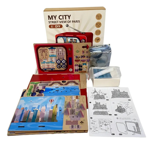 Rompecabezas 3d Maqueta De Paris Con Luz 100 Pcs