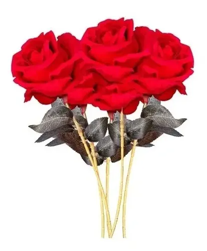 Rosas Artificiales Realistas Set De 10 Varas Individuales