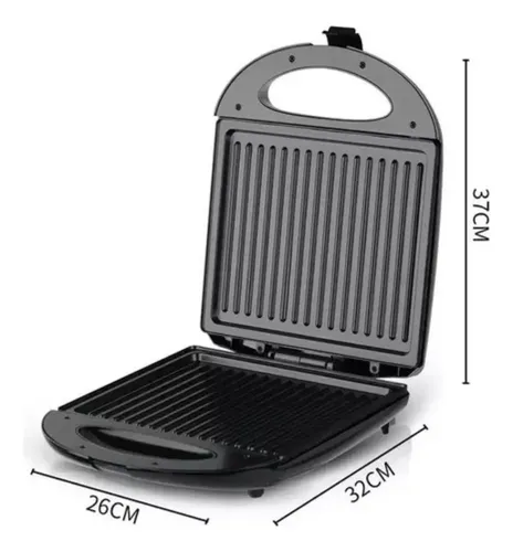 Sandwichera Electrica Tipo Grill Tostador Y Plancha Raf Negro — foto 2